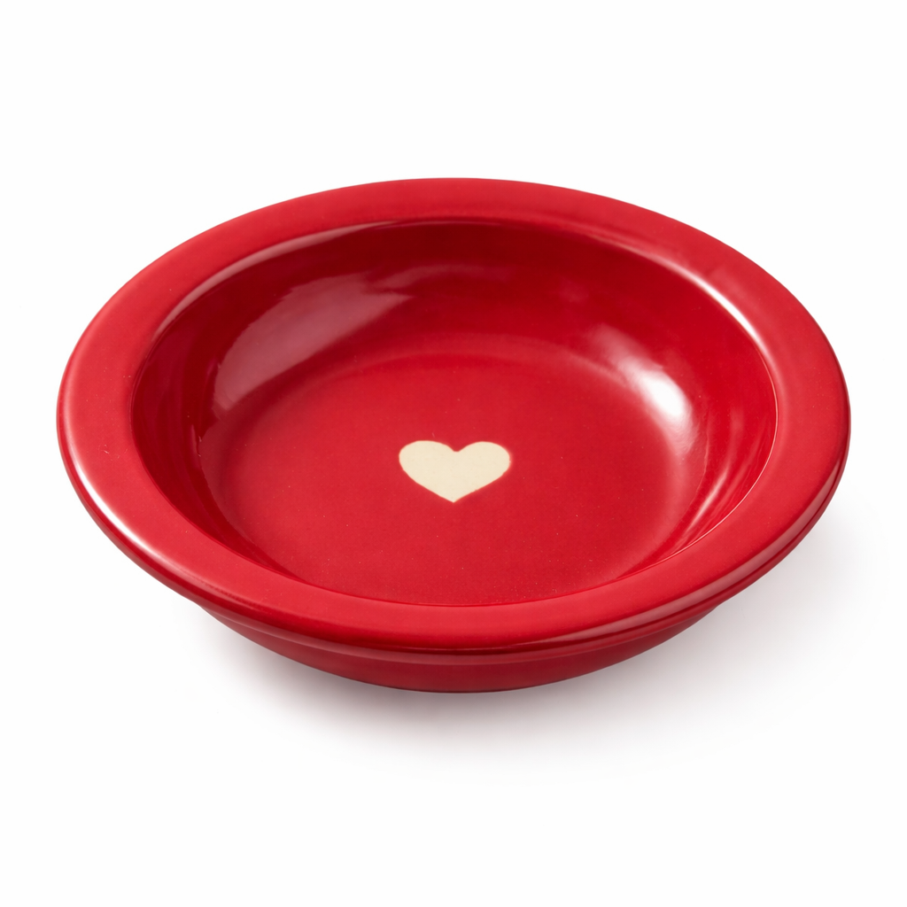 Ceramic Red Artisan Pasta Plate
