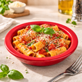 Ceramic Red Artisan Pasta Plate