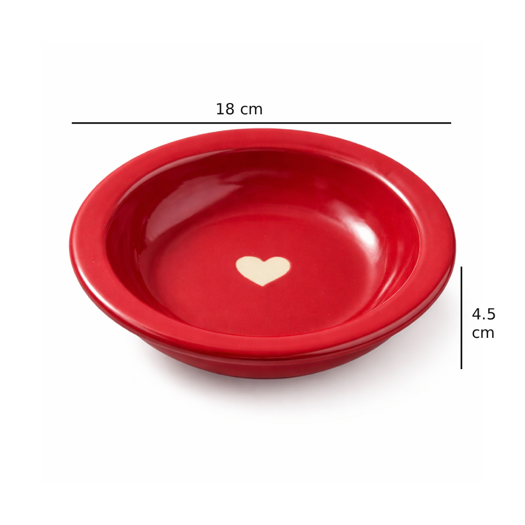 Ceramic Red Artisan Pasta Plate